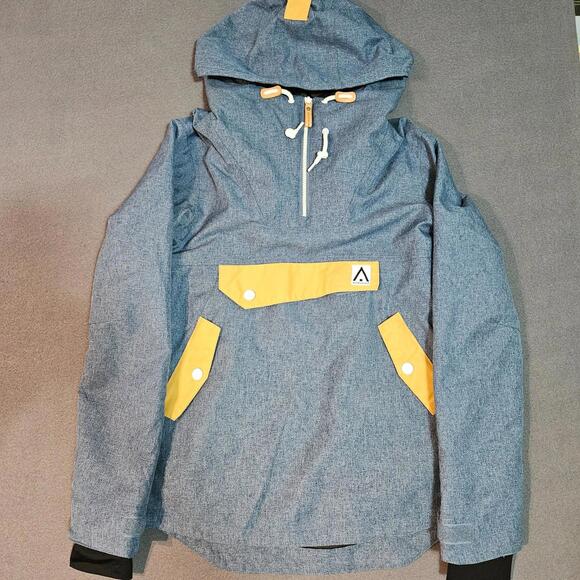 Jackets & Blazers - Wear Colour Sweden Women’s XS Heather Blue Anorak |Hooded Pullover Ski Snowboard